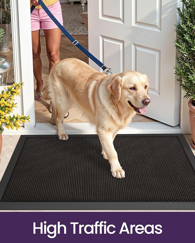 DEXI Front Door Mat Outside Entrance, 24x36 Welcome Entryway Doormat Dirt - Image 9