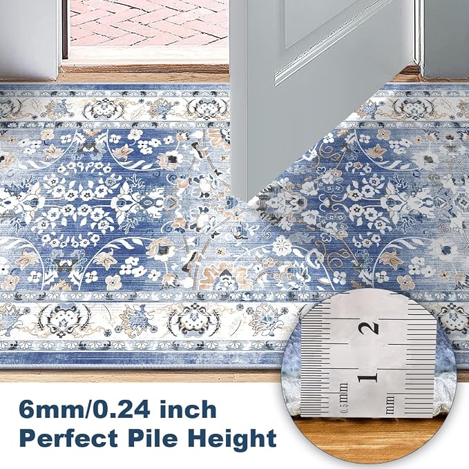 LOKHOM Washable Runner Rug, 2x8 Non-Slip Vintage Hallway Runner Rug - Image 8