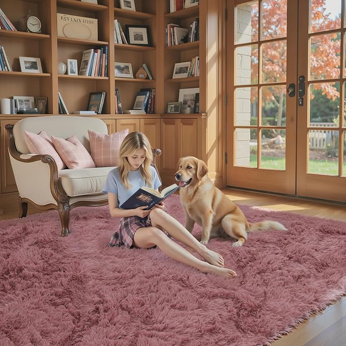 Rugs for Bedroom 4x6, Alfombras para Salas Shag Large Plush Soft Area Rug - Image 5