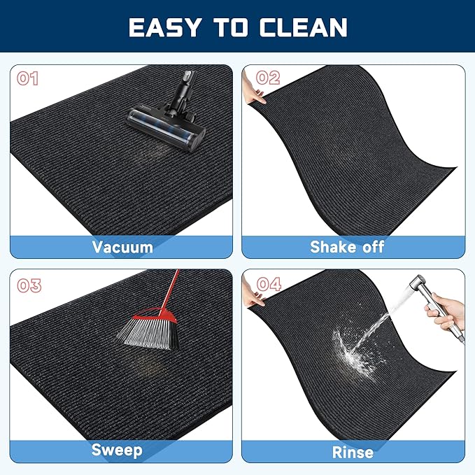 8'x4' Front Door Mat, Extra Large Indoor Outdoor Doormat, Heavy Duty Commercial - Image 4