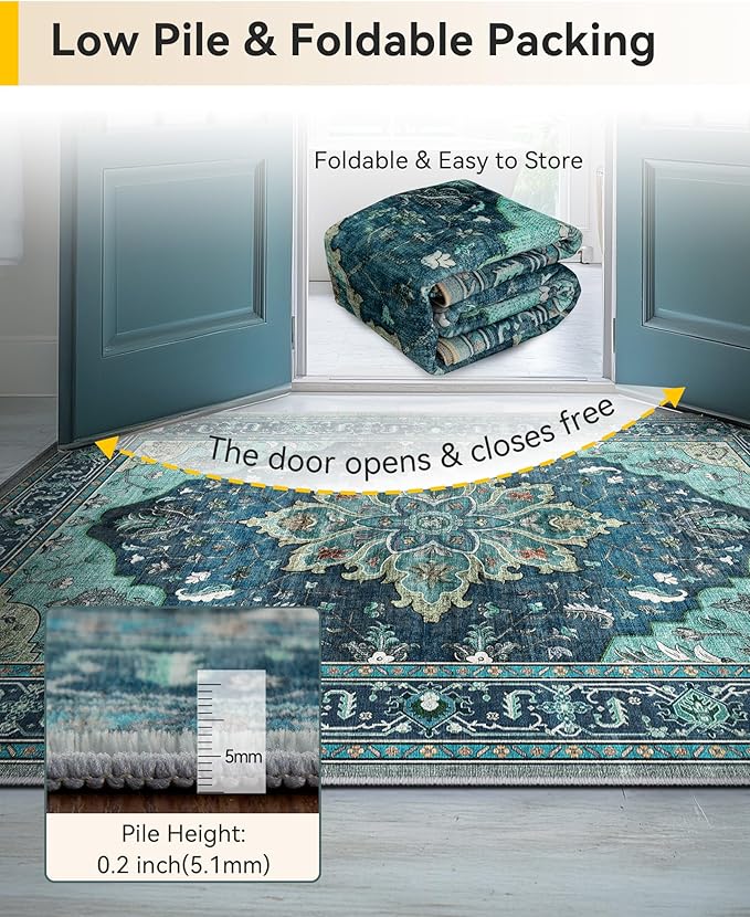 Area Rugs 2'x7' Runner Rug Non Slip Washable - Image 5