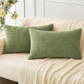 MIULEE Pack of 2 Couch Throw Pillow Covers 14x22 Inch Spring Soft Sage Green by MIULEE