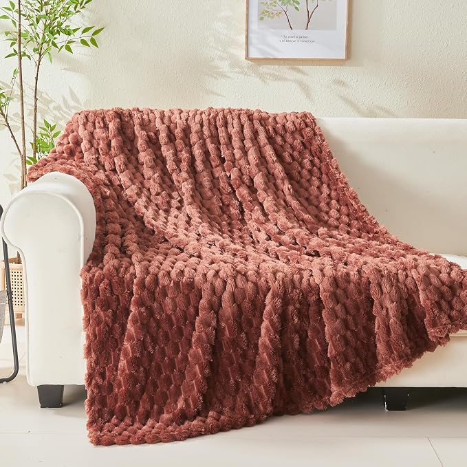 NEWCOSPLAY Super Soft King Blanket Coffee Premium Silky Flannel Fleece 3D - Image 9