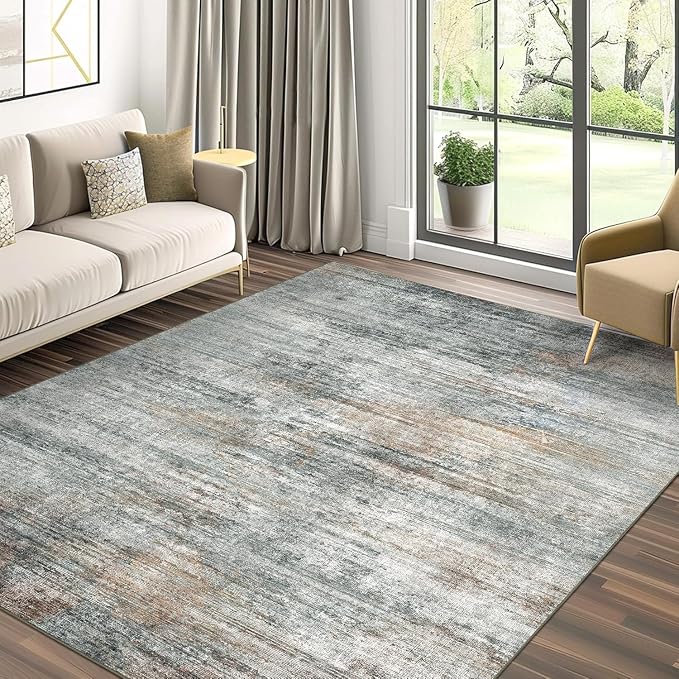Area Rugs 4x6 for Living Room Bedroom, Modern Abstract Machine Washable Rug by BEIMO