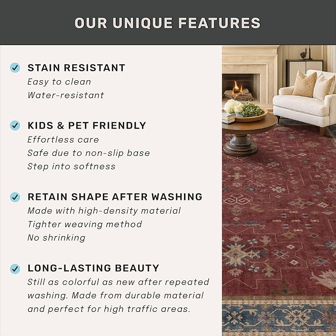Washable 3x6 Entry Way Rugs Indoor - Image 7