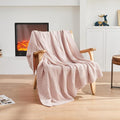 CozeCube Check Knit Throw Blanket, Decorative Christmas Soft Cozy Warm Knitted by CozeCube