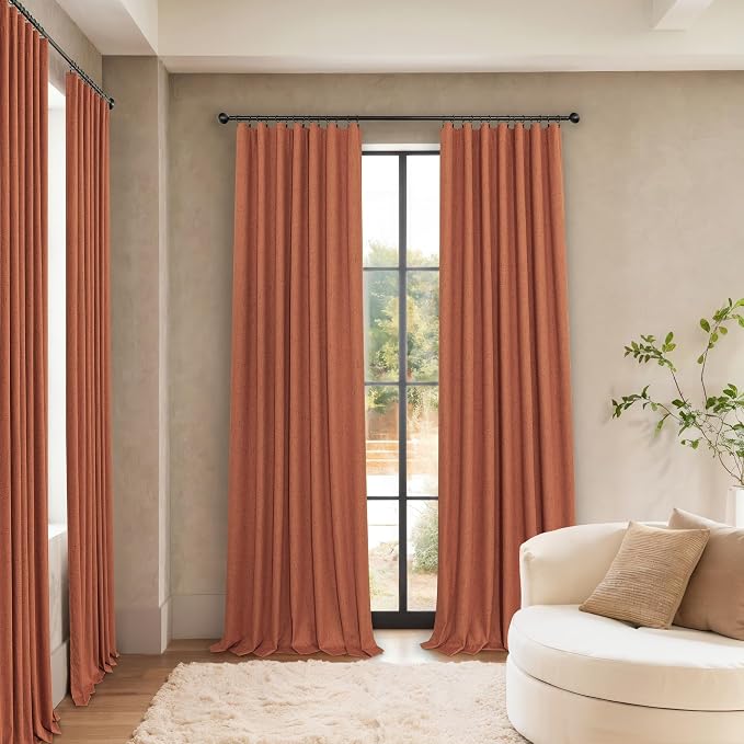 Pitalk Terracotta Blackout Curtains - Image 6