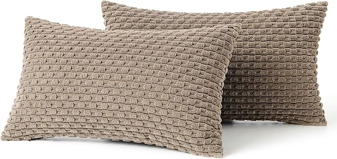 MIULEE Pack of 2 Decorative Lumbar Throw Pillow Covers 12x20 Inch Soft Boho - Image 6
