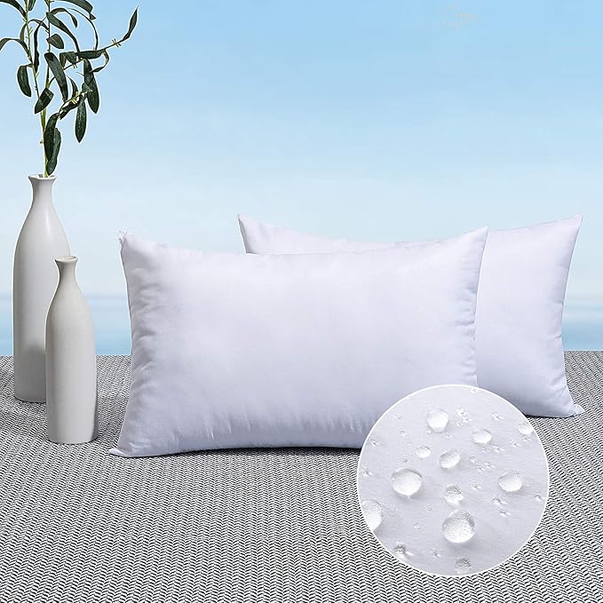 MIULEE Pack of 2 20x26 Outdoor Pillow Inserts, Outdoor Throw Pillows by MIULEE