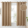 BGment Camel Burlap Linen Curtains by BGment