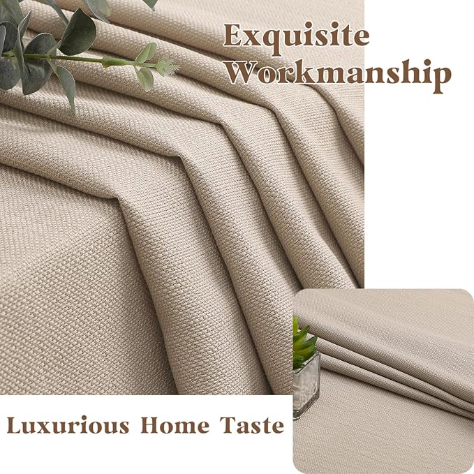Gwine Linen Valance for Windows, Light Filtering Faux Linen Textured Kitchen - Image 8