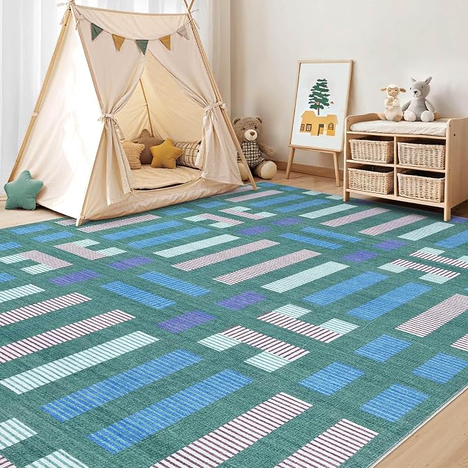 cotiled 5x7 Area Rug Living Room: Washable Boho Rugs - Image 7