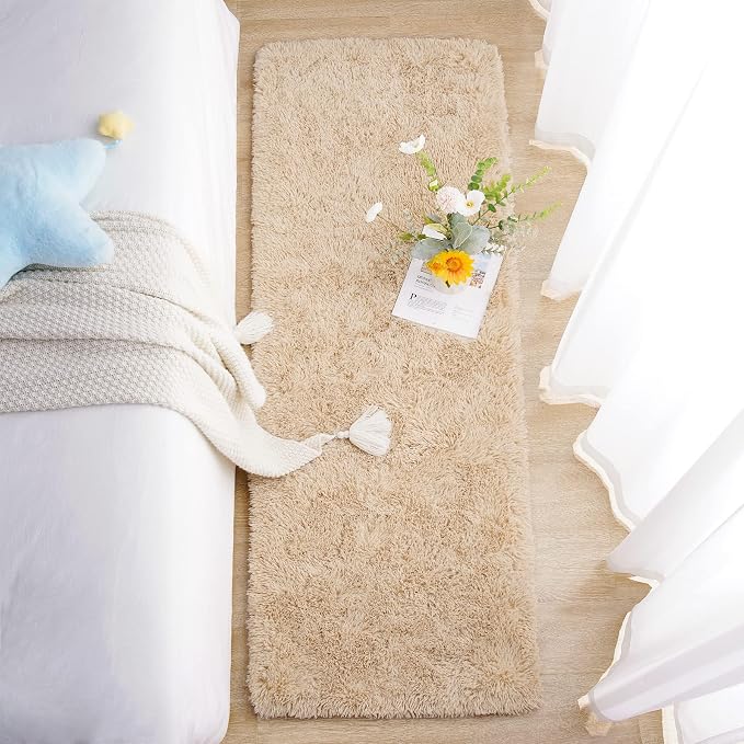 Chicrug Soft Runner Rug for Bedroom Living Room Plush Fluffy Rug 2x10 Feet - Image 4