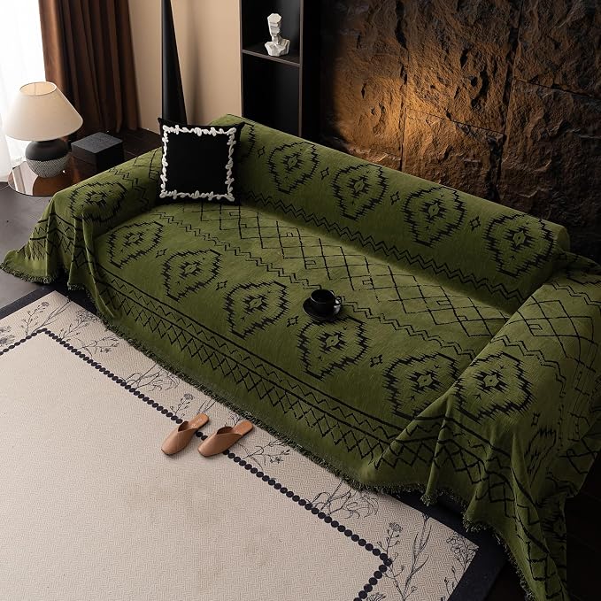 VClife Bohemian Green Couch Cover - Image 8