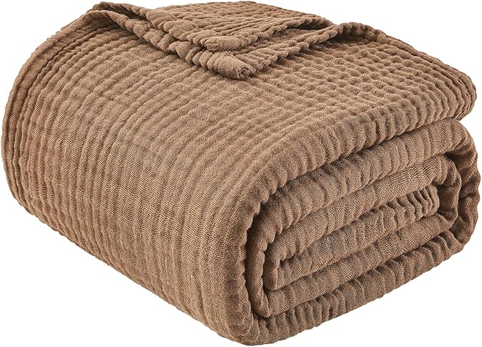 EMME Cotton Muslin Twin XL Blanket Breathable Gauze Blanket Soft Lightweight - Image 7