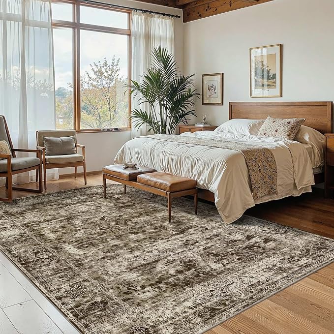 4x6 Area Rugs for Living Room, Small Washable Non Slip Entry Rug, Vintage Boho - Image 4
