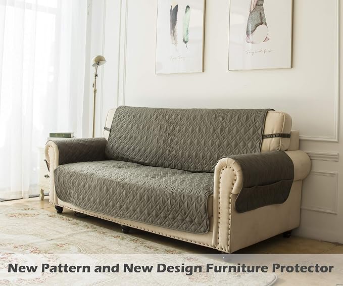 Ameritex Couch Sofa Slipcover 100% Waterproof Nonslip Quilted Furniture - Image 7