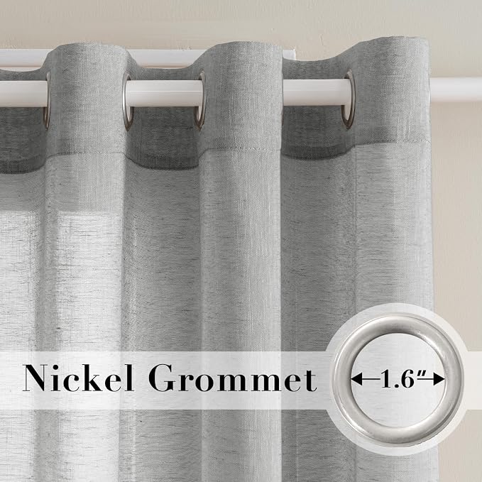 H.VERSAILTEX Elegant Linen and polyester Semi Sheer Curtains - Image 2