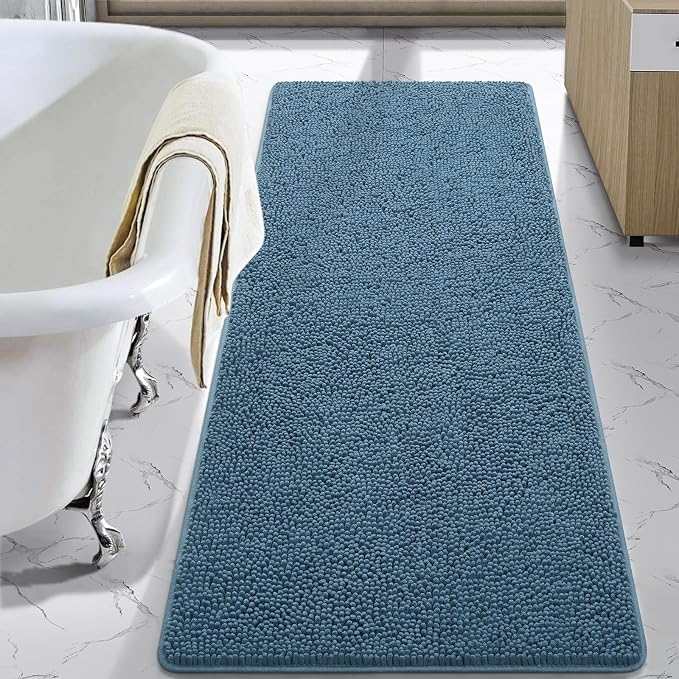 LOCHAS Luxury Bathroom Rug Shaggy Bath Mat 24 x 70 Inch, Washable Non Slip Bath by LOCHAS