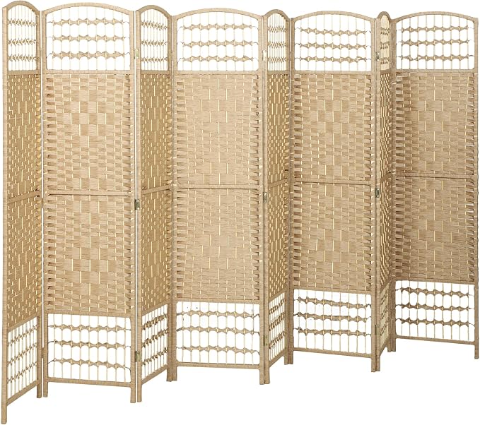 HOMCOM 8 Panel Room Divider, Folding Privacy Screen, 5.6' Room Separator by HOMCOM