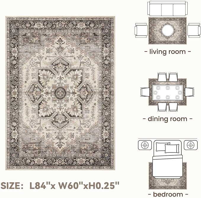 Area Rug 5x7 for Living Room - Image 8
