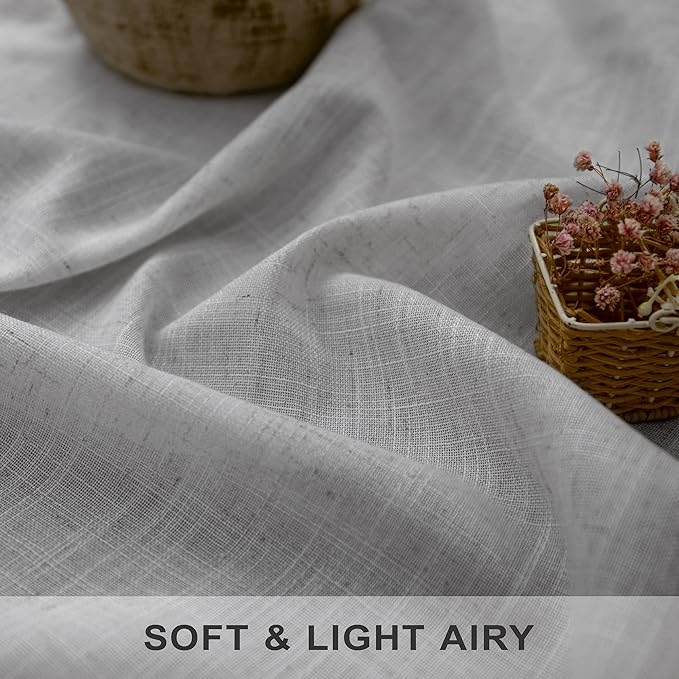 Pitalk Light Grey Curtains 90 Inches Long - Image 2