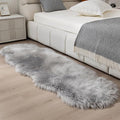 Faux Fur Rug Runner 2x6 ft Gery by CKLZSAY