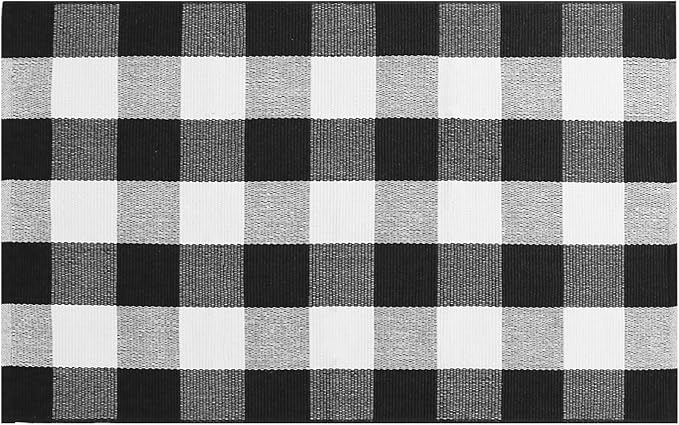 IOHOUZE Buffalo Plaid Checkered Rug 2x3 Ft Front Door Mats, Washable Area Rugs - Image 8
