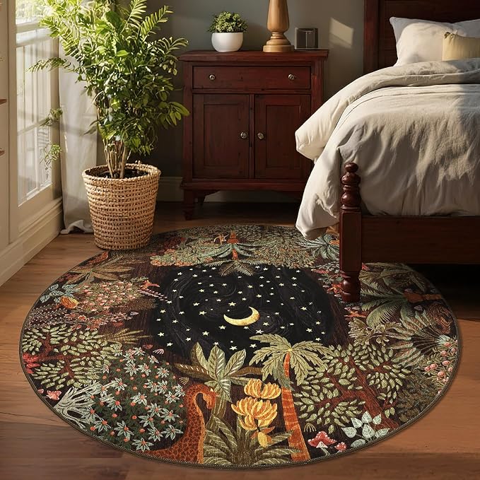 GarveeHome Round Area Rugs 4ft for Kids Room - Image 2