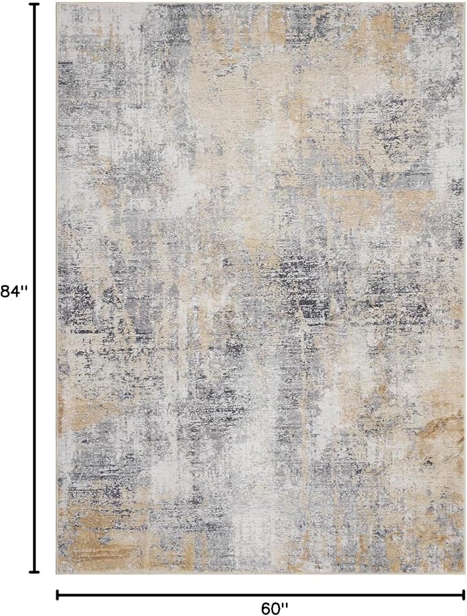 Area Rug 5×7, Vintage Boho Rug, Ultra-Soft Low Pile, Non Slip, Stain Resistant - Image 2