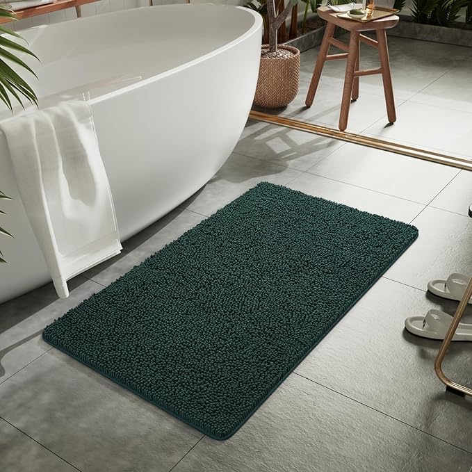 LOCHAS Luxury Bathroom Rug Shaggy Bath Mat 24 x 44 Inch, Washable Non Slip Bath - Image 7