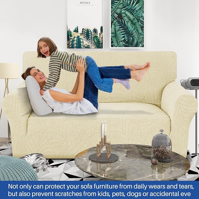 YEMYHOM Couch Cover Latest Jacquard Design High Stretch Sofa Covers - Image 2