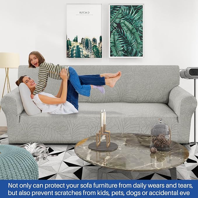 YEMYHOM Couch Cover Latest Jacquard Design High Stretch Extra Large Sofa Covers - Image 2