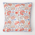 Ridhi Block Print Flamingo Pink Pillow Cover 24" x 24" Decorative Couch Pillows by Ridhi