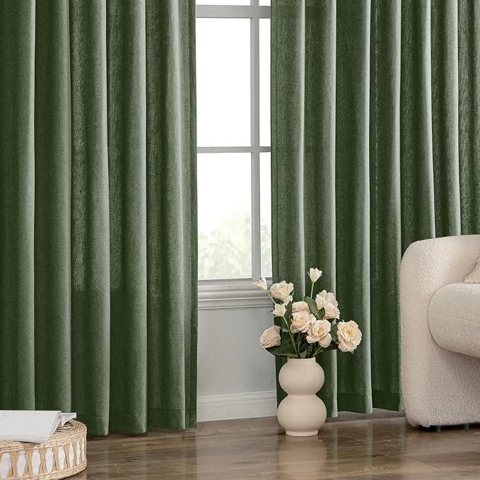 MIULEE Non-See-Through Privacy Linen Curtains 2 Panels, Light Filtering Window - Image 7