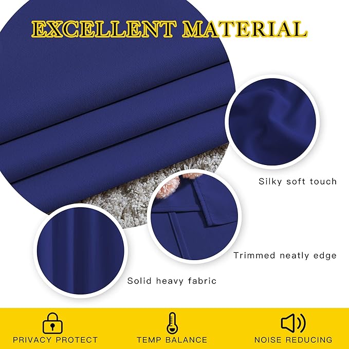 NICETOWN Bedroom Blackout 110 inch Curtains - Image 4