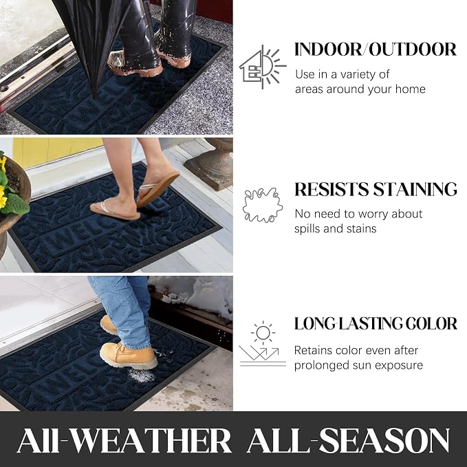 Yimobra Large Welcome Mat 60x36, Waterproof Non-Slip Outdoor Mats - Image 5