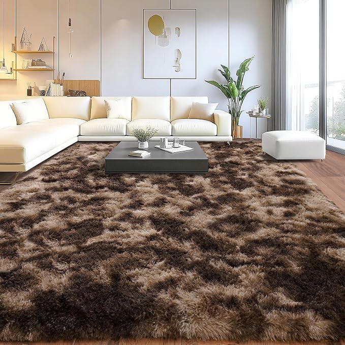 Extra Large Plush Rug High Pile Fluffy Rug by Isdook
