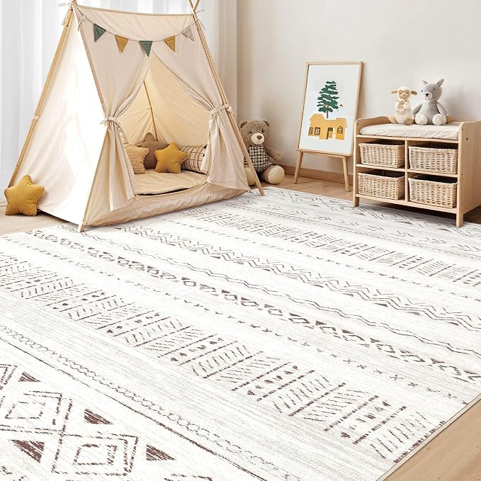cotiled 5x7 Area Rug Living Room: Washable Boho Rugs - Image 7