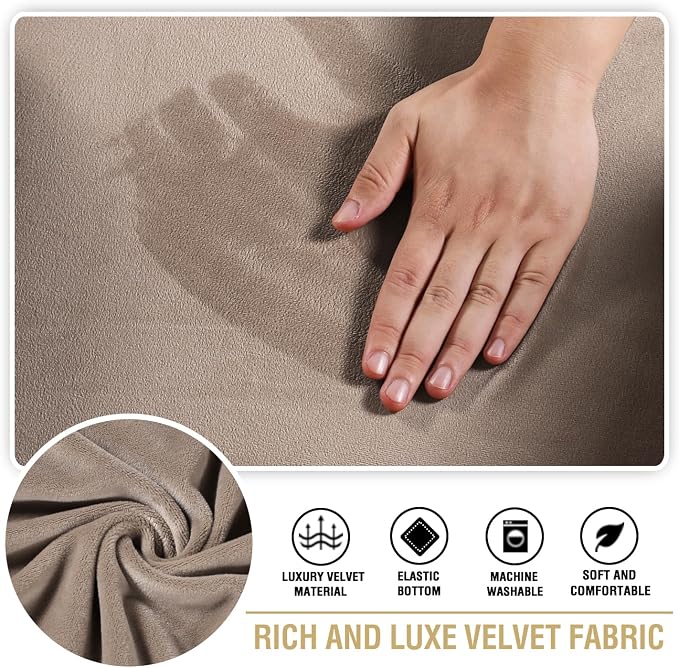H.VERSAILTEX Stretch Velvet T Cushion Chair Covers - Image 5