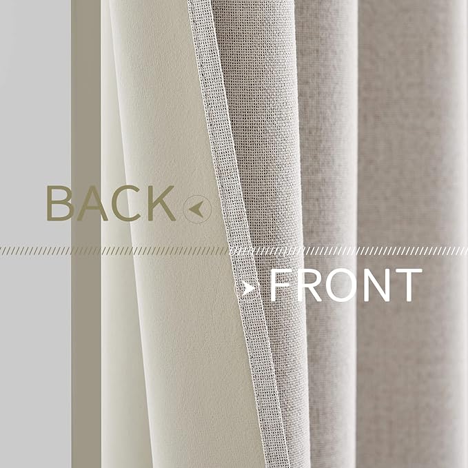 MIULEE 100% Blackout Polyester Textured Curtains - Image 6