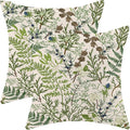 AEIOAE Spring Pillow Covers 16x16 Inch Set of 2, Vintage Sage Green Wild Flower by AEIOAE