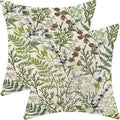 AEIOAE Spring Pillow Covers 20x20 Inch Set of 2, Vintage Sage Green Wild Flower by AEIOAE