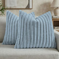FUTEI Dusty Blue Decorative Throw Pillow Covers Set of 2, 22x22 Inch Soft by FUTEI