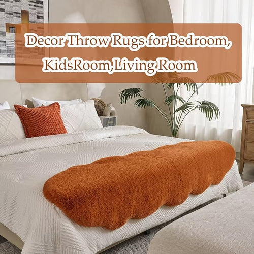 1700GSM Fuzzy Faux Sheepskin Fur Area Rug, Extra Soft Faux Fur Mat, Fluffy - Image 2