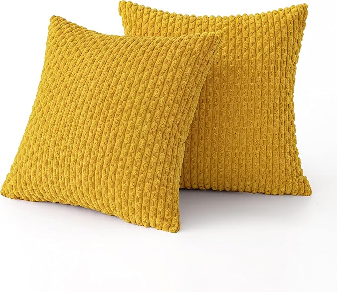 MIULEE Pack of 2 Decorative Throw Pillow Covers 18x18 Inch Soft Boho Striped - Image 6