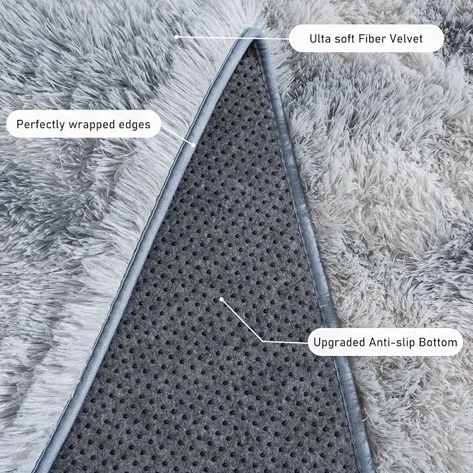Rugs for Living Room 6x9, Soft Shaggy Modern Shag Area Rug for Bedroom - Image 5