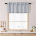 Chyhomenyc Gray Kitchen Curtains 22 Inch Length, Light Filtering Faux Linen by Chyhomenyc