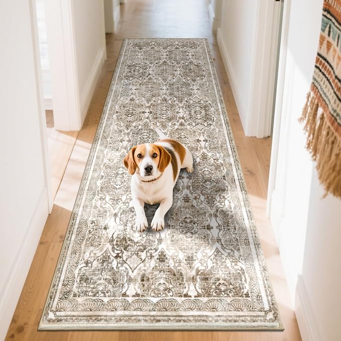 Vaukki Hallway Runner Rug, Vintage Shaggy Soft Laundry Rug Runner, Non Slip - Image 7