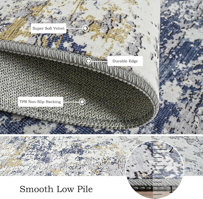 Toneed Entryway Runner Rug 2x6 for Hallway Kitchen, Washable Non-Slip Rug - Image 6